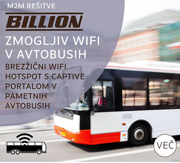Billion M2M rešitve - Zmogljiv WiFi dostop v avtobusih