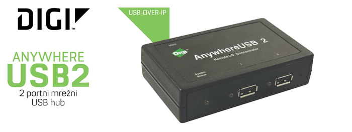 DIGI | DIGI AnywhereUSB 2 - dvoportni mrežni USB hub