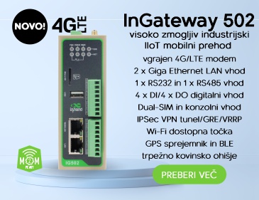 InHand InGateway 502 - profesionalen IIoT 4G/LTE industrijski mobilni prehod | 2xLAN