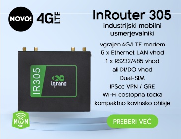InHand InRouter 305 - zmogljiv 4G/LTE industrijski mobilni usmerjevalnik | 5xLAN