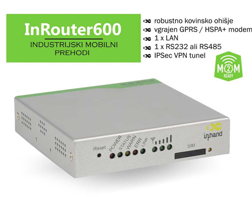 InHand Networks | InRouter serija 600 - industrijski mobilni prehodi