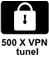 Vgrajenih 500 VPN tunelov