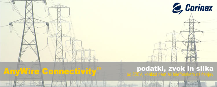 Corinex | AnyWire Connectivity -  povezovanje po 220V, koaksalnemu ali telefonskemu omre�ju