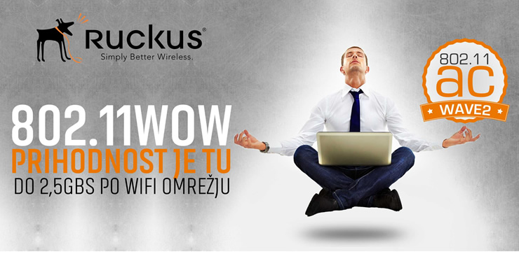 Ruckus Wireless ZoneFlex R710 - prva WiFi dostopna točna na svetu z implementiranim standardom 802.11ac Wave2 - prenosne hitrosti do 2,5 Gbs!