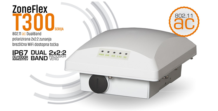 ZoneFlex T300 - 802.11ac zunanja (outdoor) WiFi dostopna točka