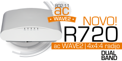 ZoneFlex R720 - 802.11ac Wave2 DualBand polarizirana WiFi dostopna točka | 4x4:4 radija | MultiGiga 