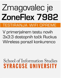 Test 3x3:3 dostopnih točk Syracuse University