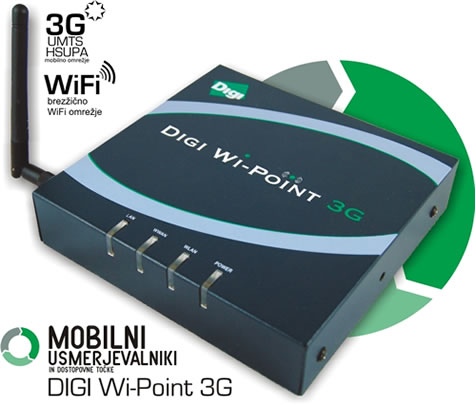 DIGI | DIGI Wi-Point 3G - mobilni 3G + WiFi VPN usmerjevalnik