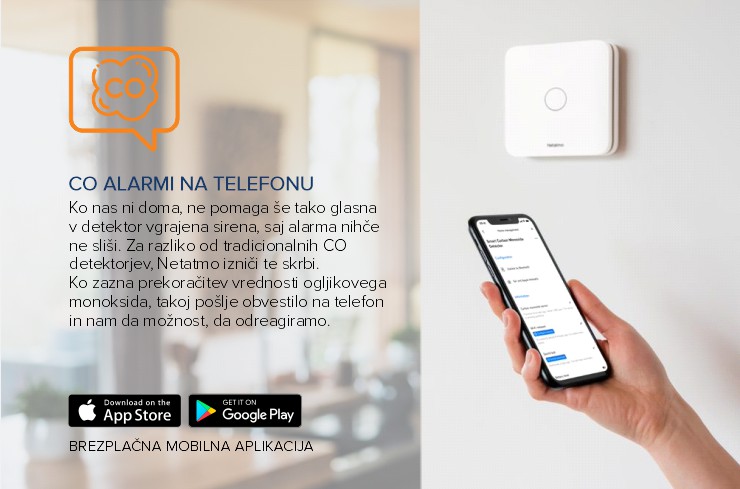 Netatmo CO detektor| CO alarmi na telefonu