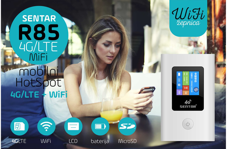 Sentar Wireless | R85 - 4G/LTE mobilni Hotspot za WiFi v epu