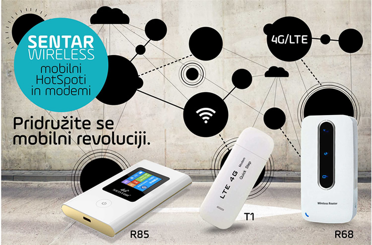 Sentar Wireless | Mobilni 4G/LTE HotSpoti in modemi | Pridruite se mobilni revoluciji
