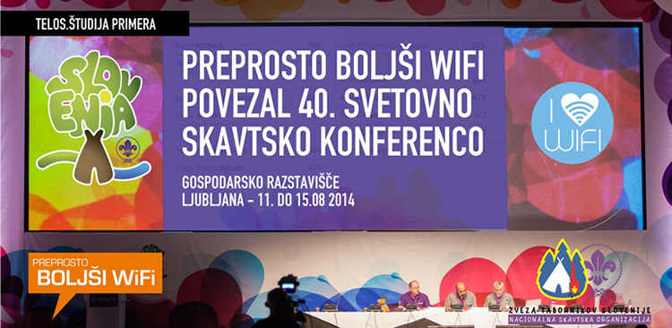 Telos.&Scaron;tudija primera - Preprosto bolj&scaron;i WiFi povezal 40. svetovno skavtsko konfenco