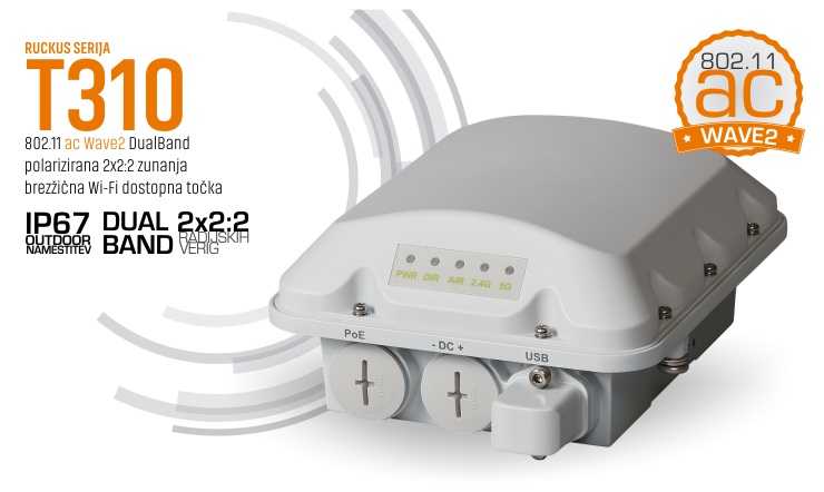 ZoneFlex T300 - 802.11ac zunanja (outdoor) WiFi dostopna to�ka