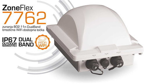 Ruckus Wireless | ZoneFlex 7762 - visoko zmogljiva 802.11n DualBand WiFi dostopna to�ka za zunanjo (outdoor) namestitev