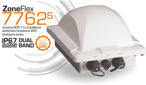 Ruckus Wireless | ZoneFlex 7762s - 802.11n DualBand sektorska WiFi dostopna to�ka za zunanjo (outdoor) namestitev