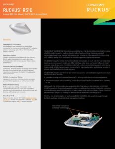 Ruck R510 Ruckus R510 datasheet • Ruckus Wireless